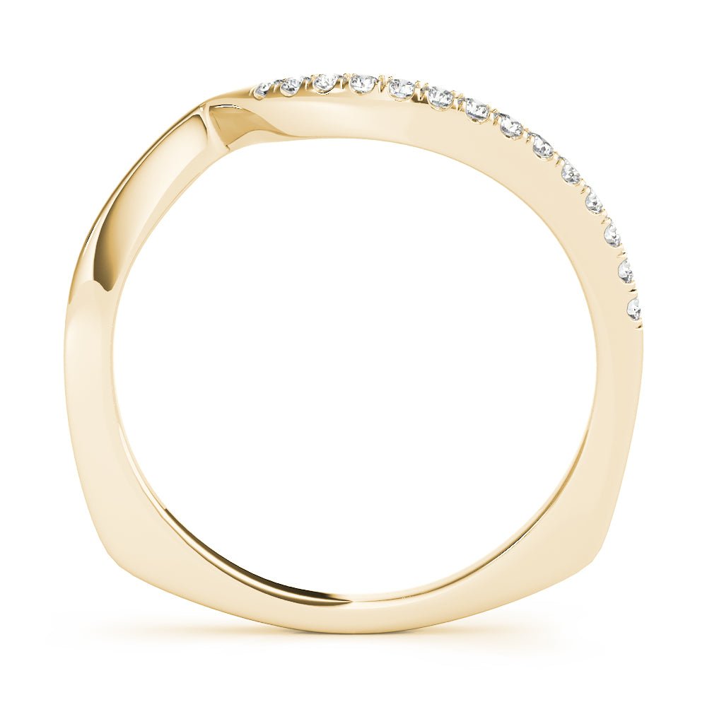 Fine Diamond Pavé Euro Shank Wedding Wrap Ring - Diamonds By Rothschild