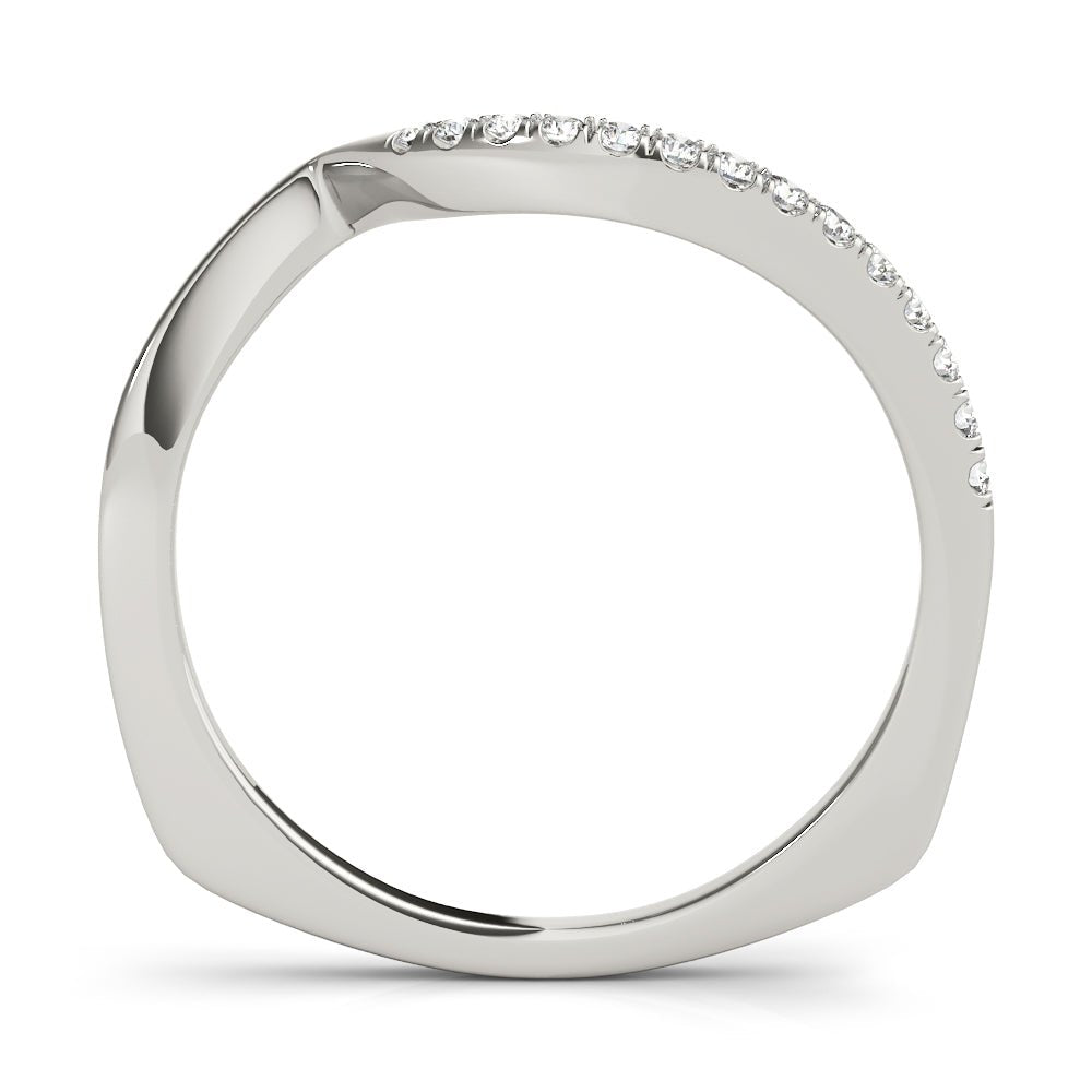 Fine Diamond Pavé Euro Shank Wedding Wrap Ring - Diamonds By Rothschild
