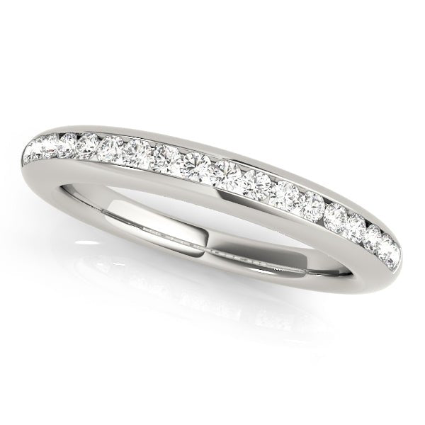 Fine & Sophisticated Channel Pavé Diamond Wedding Band - Diamonds By Rothschild