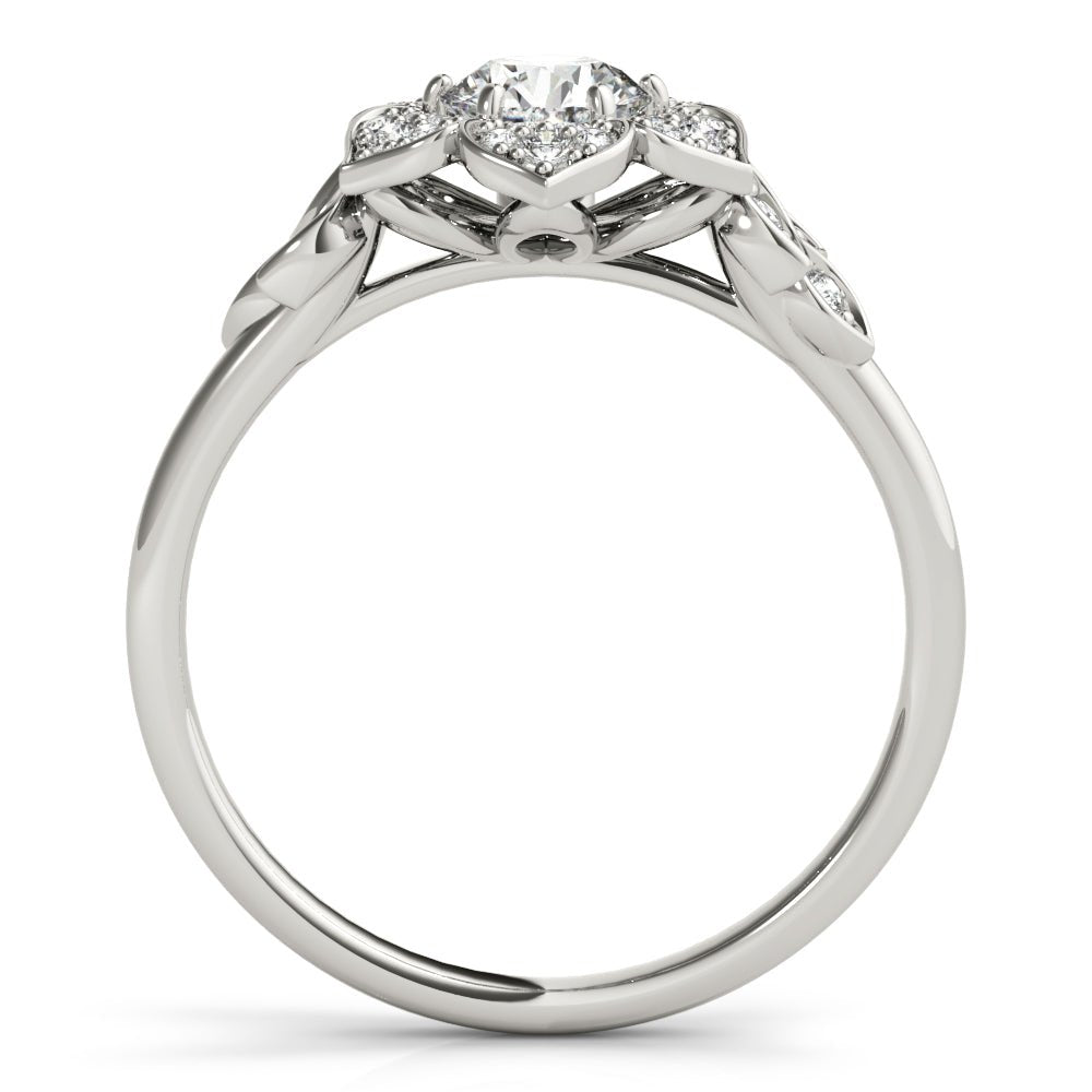 Floral Halo Engagement Ring - Diamonds By Rothschild
