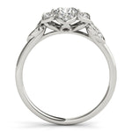 Floral Halo Engagement Ring - Diamonds By Rothschild