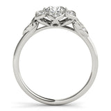 Floral Halo Engagement Ring - Diamonds By Rothschild