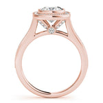 Halo Cushion Pavè Engagement Ring Setting - Diamonds By Rothschild
