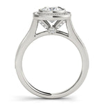 Halo Cushion Pavè Engagement Ring Setting - Diamonds By Rothschild