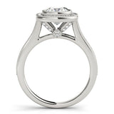 Halo Cushion Pavè Engagement Ring Setting - Diamonds By Rothschild