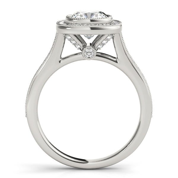 Halo Cushion Pavè Engagement Ring Setting - Diamonds By Rothschild