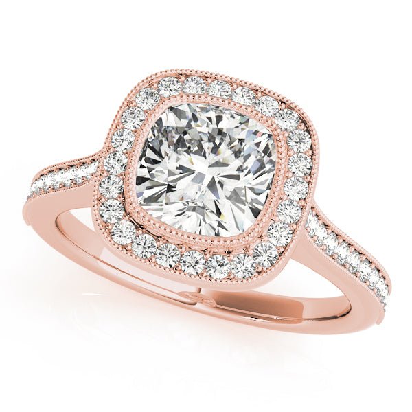Halo Cushion Pavè Engagement Ring Setting - Diamonds By Rothschild