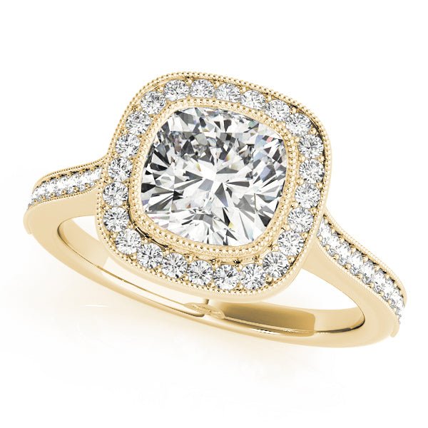 Halo Cushion Pavè Engagement Ring Setting - Diamonds By Rothschild