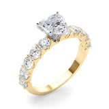 Heart Shape Center Large Pavé Engagement Ring - Diamonds By Rothschild
