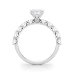 Heart Shape Center Large Pavé Engagement Ring - Diamonds By Rothschild