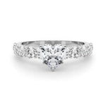 Heart Shape Center Large Pavé Engagement Ring - Diamonds By Rothschild