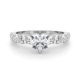 Heart Shape Center Large Pavé Engagement Ring - Diamonds By Rothschild
