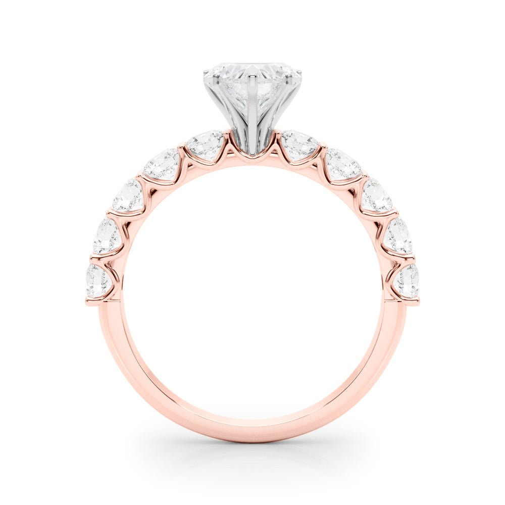 Heart Shape Center Large Pavé Engagement Ring - Diamonds By Rothschild