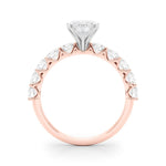 Heart Shape Center Large Pavé Engagement Ring - Diamonds By Rothschild