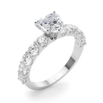 Heart Shape Center Large Pavé Engagement Ring - Diamonds By Rothschild