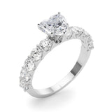 Heart Shape Center Large Pavé Engagement Ring - Diamonds By Rothschild