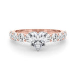 Heart Shape Center Large Pavé Engagement Ring - Diamonds By Rothschild