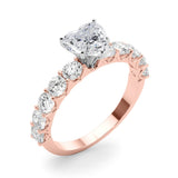 Heart Shape Center Large Pavé Engagement Ring - Diamonds By Rothschild