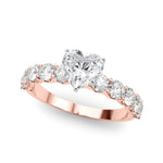 Heart Shape Center Large Pavé Engagement Ring - Diamonds By Rothschild