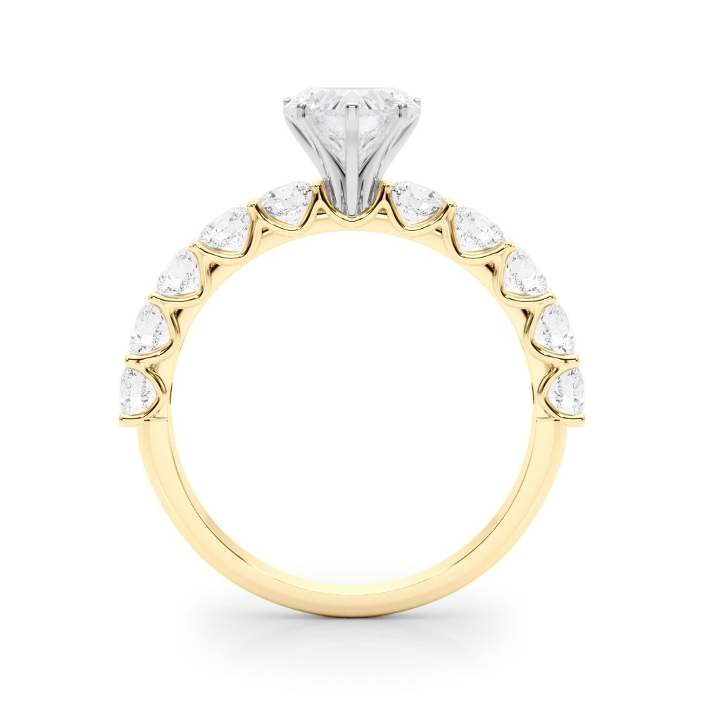 Heart Shape Center Large Pavé Engagement Ring - Diamonds By Rothschild