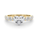 Heart Shape Center Large Pavé Engagement Ring - Diamonds By Rothschild