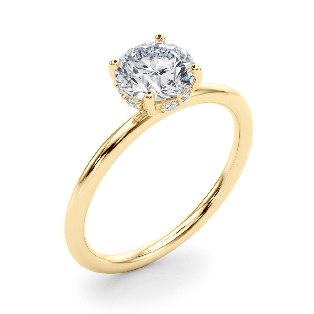 Hidden Halo Round Center Engagement Ring - Diamonds By Rothschild