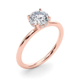 Hidden Halo Round Center Engagement Ring - Diamonds By Rothschild
