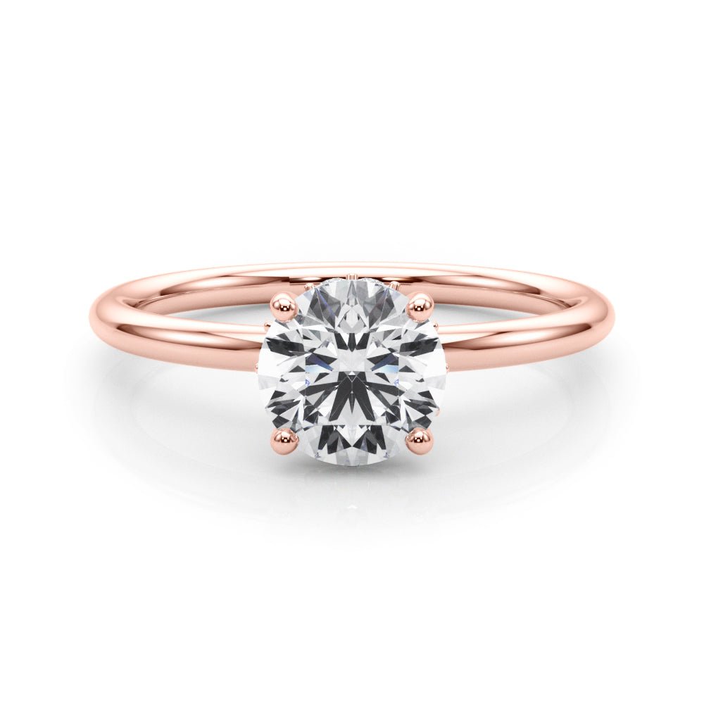 Hidden Halo Round Center Engagement Ring - Diamonds By Rothschild