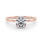 Hidden Halo Round Center Engagement Ring - Diamonds By Rothschild