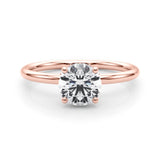 Hidden Halo Round Center Engagement Ring - Diamonds By Rothschild