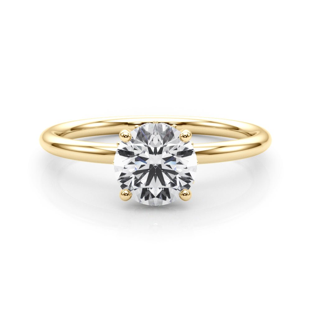 Hidden Halo Round Center Engagement Ring - Diamonds By Rothschild
