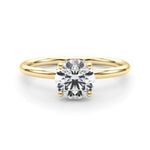 Hidden Halo Round Center Engagement Ring - Diamonds By Rothschild
