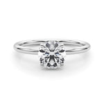 Hidden Halo Round Center Engagement Ring - Diamonds By Rothschild