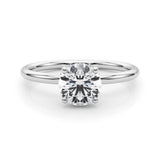 Hidden Halo Round Center Engagement Ring - Diamonds By Rothschild