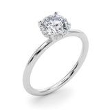 Hidden Halo Round Center Engagement Ring - Diamonds By Rothschild