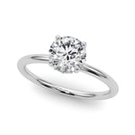 Hidden Halo Round Center Engagement Ring - Diamonds By Rothschild