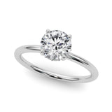 Hidden Halo Round Center Engagement Ring - Diamonds By Rothschild
