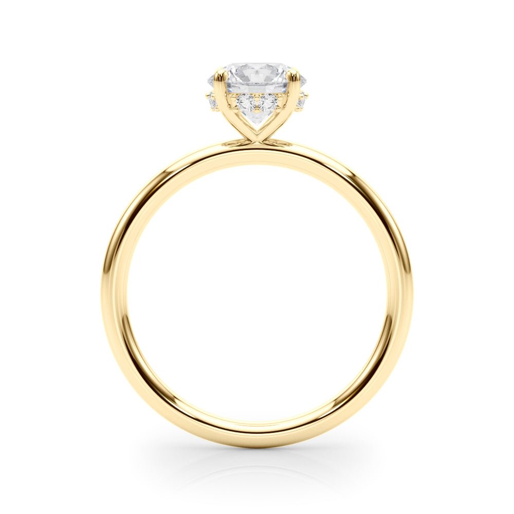 Hidden Halo Round Center Engagement Ring - Diamonds By Rothschild