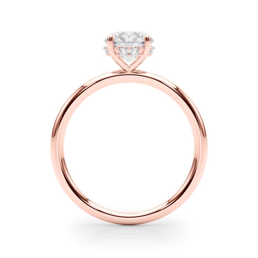 Hidden Halo Round Center Engagement Ring - Diamonds By Rothschild