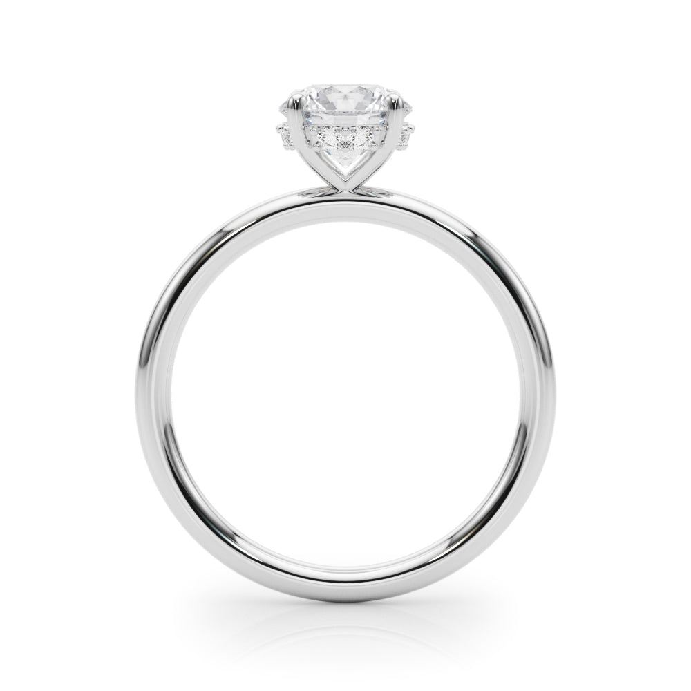 Hidden Halo Round Center Engagement Ring - Diamonds By Rothschild