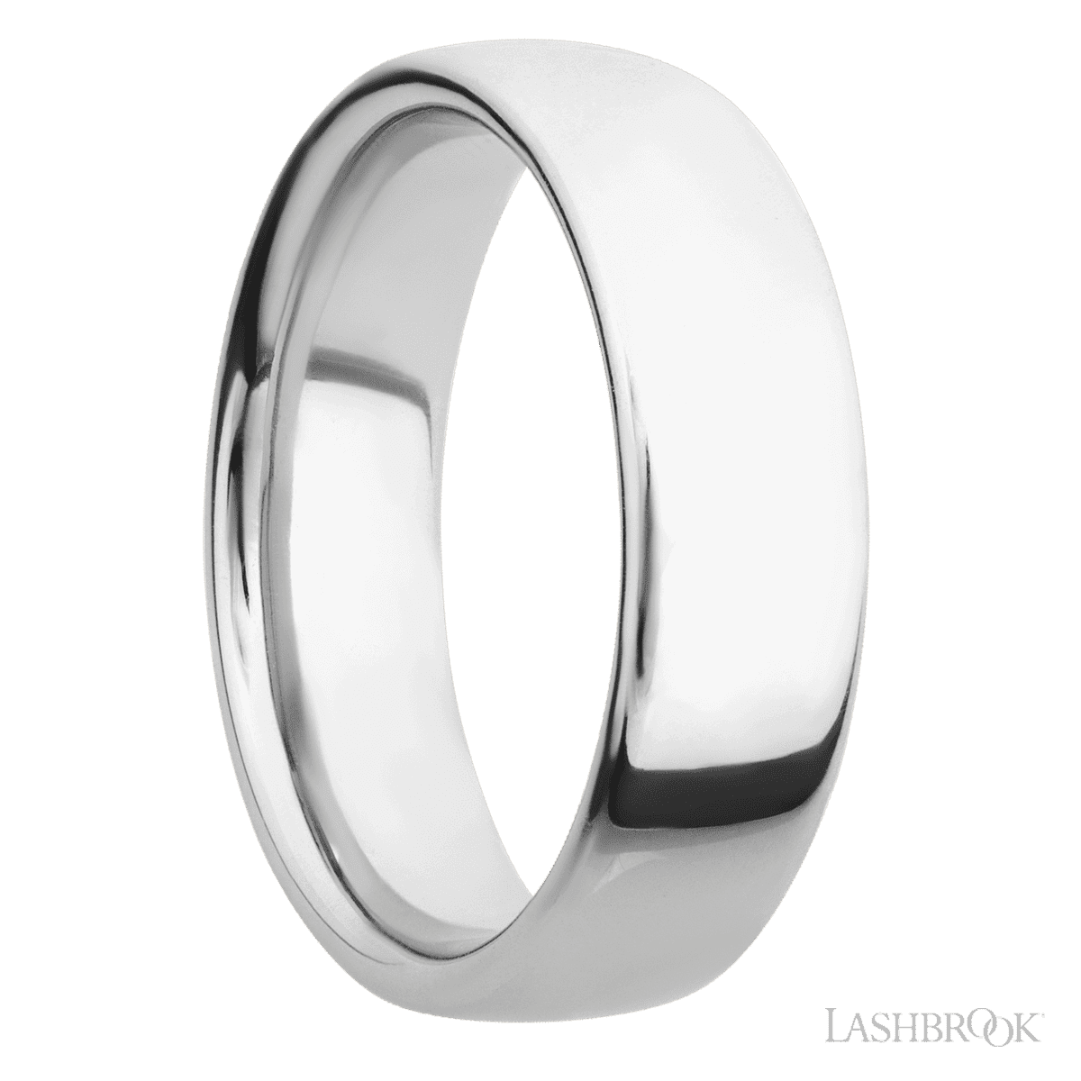 Lashbrook 14K White Gold Male Wedding Ring With Ultra Comfort - Diamonds By Rothschild