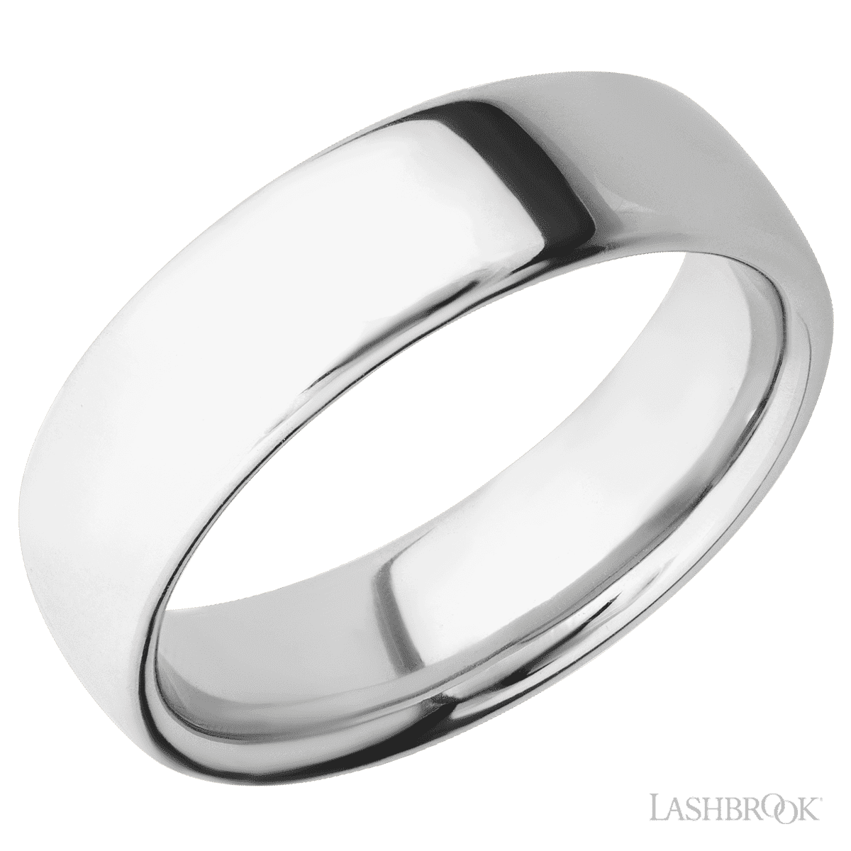 Lashbrook 14K White Gold Male Wedding Ring With Ultra Comfort - Diamonds By Rothschild