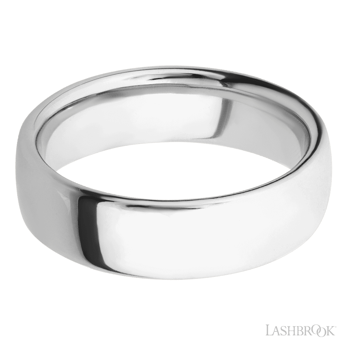 Lashbrook 14K White Gold Male Wedding Ring With Ultra Comfort - Diamonds By Rothschild
