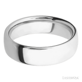 Lashbrook 14K White Gold Male Wedding Ring With Ultra Comfort - Diamonds By Rothschild