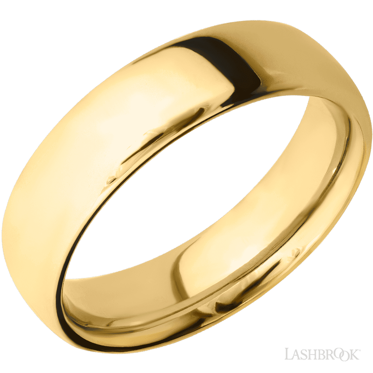 Lashbrook 14K Yellow Gold Male Marriage Band With Ultra Comfort - Diamonds By Rothschild