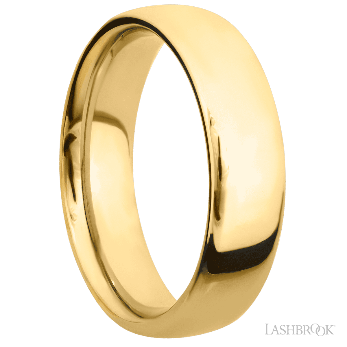 Lashbrook 14K Yellow Gold Male Marriage Band With Ultra Comfort - Diamonds By Rothschild