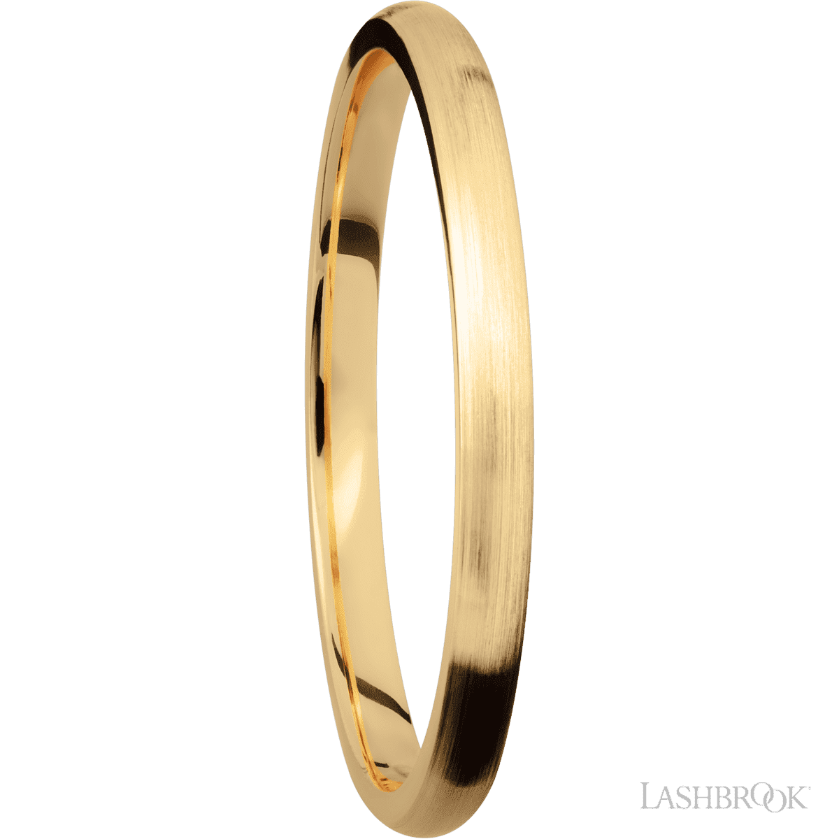 Lashbrook 14K Yellow Gold Male Wedding Band With Satin Finish - Diamonds By Rothschild