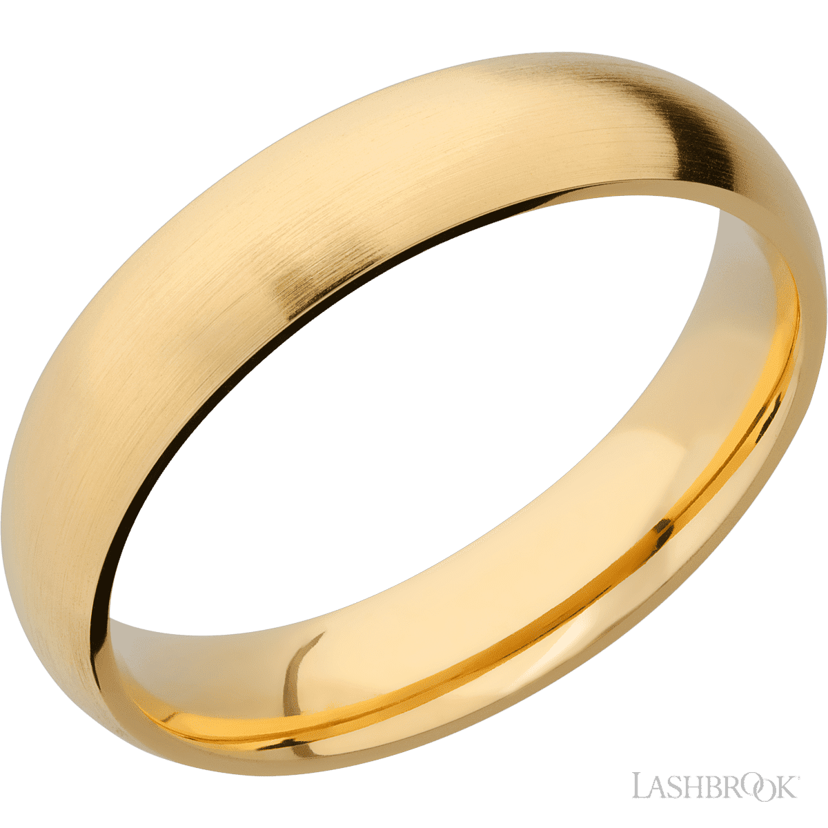 Lashbrook 14K Yellow Gold Men's Marriage Band With Satin Finish - Diamonds By Rothschild