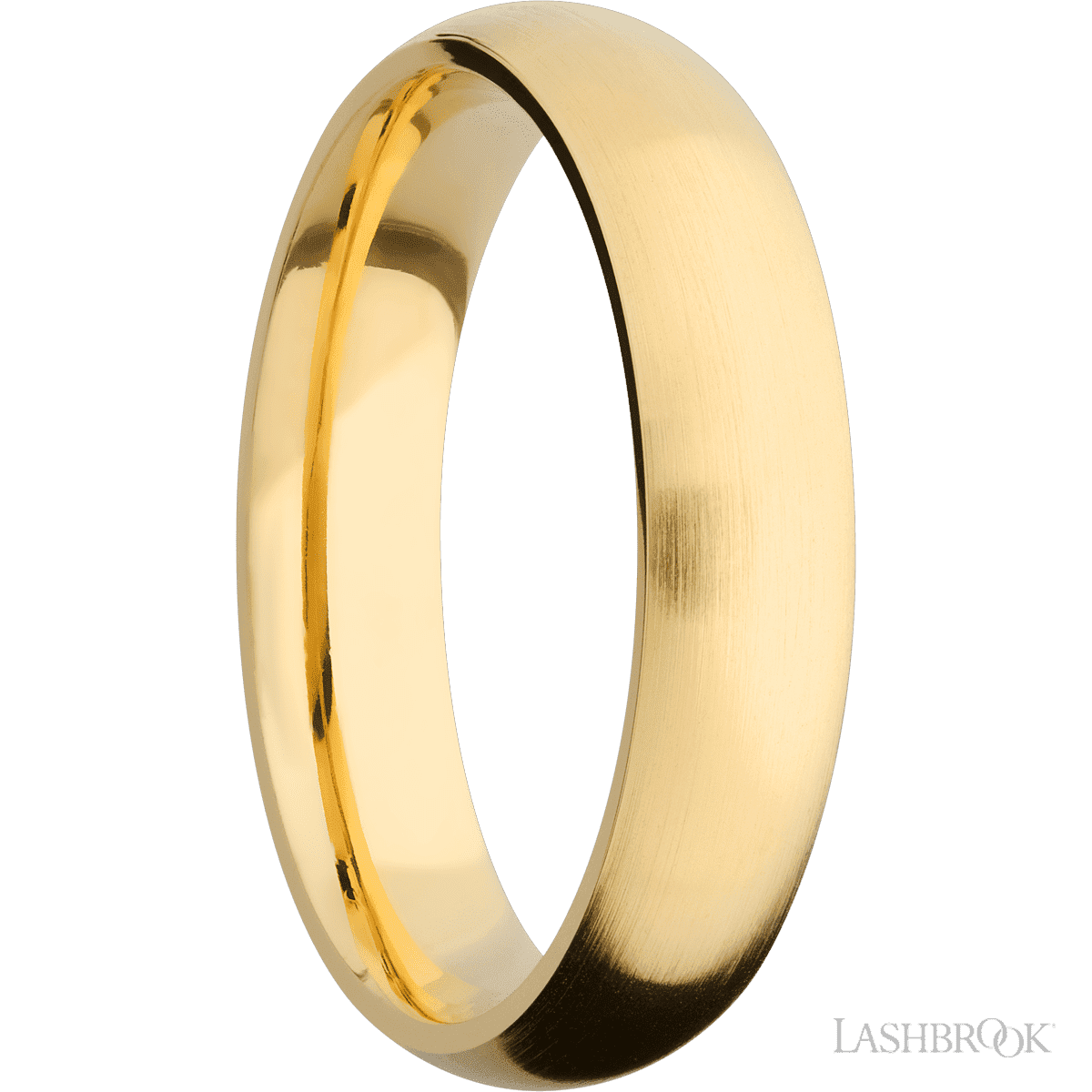 Lashbrook 14K Yellow Gold Men's Marriage Band With Satin Finish - Diamonds By Rothschild