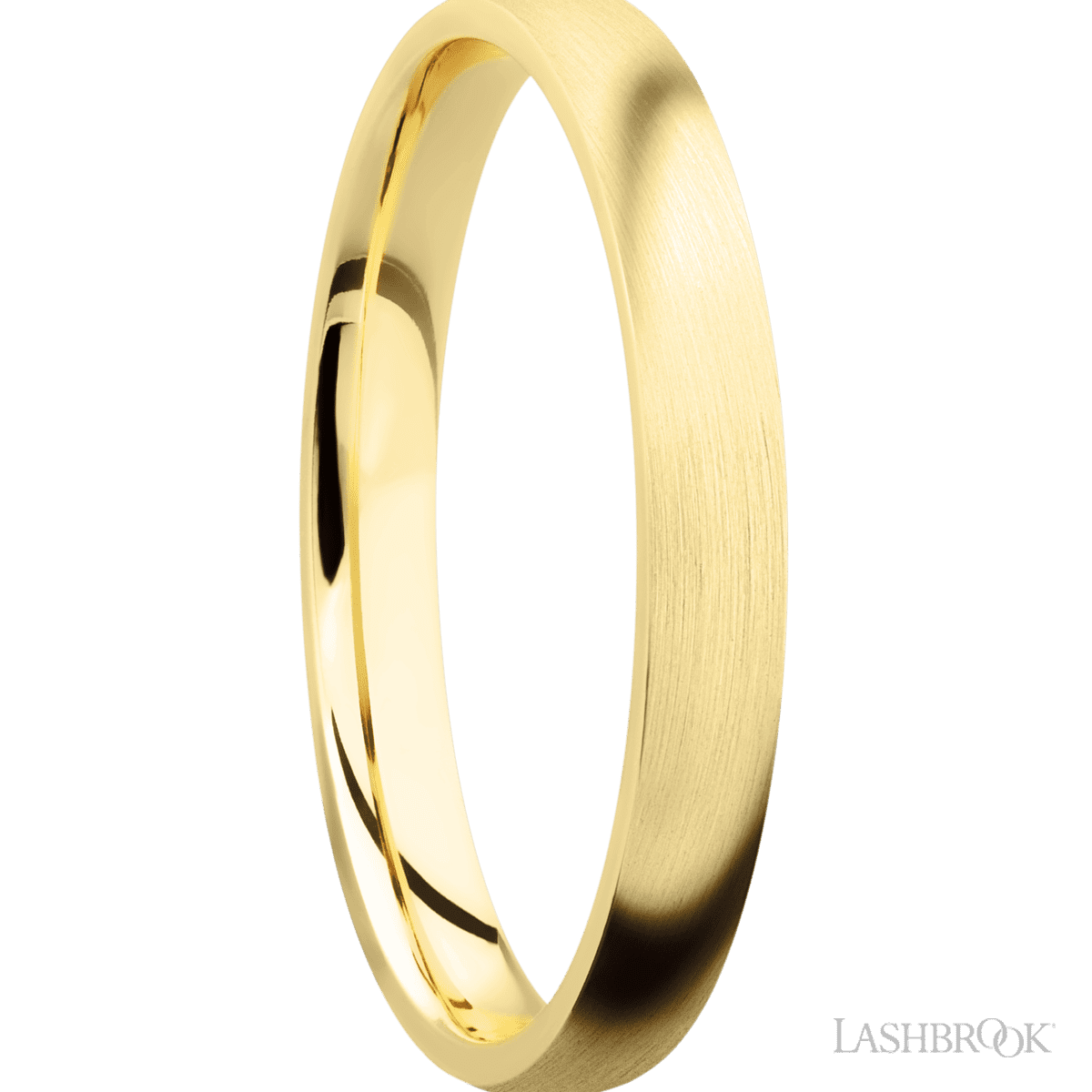 Lashbrook 14K Yellow Gold Men's Marriage Ring With Satin Finish - Diamonds By Rothschild